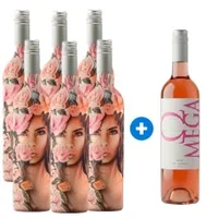 Pack de 6 unidades Vinos La Piu Belle Rosé Vik + Omega Rosé de regalo