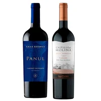PACK DUO GR: Vino Panul Gran reserva Cabernet Sauvignon 750cc + Vino Castillo de Molina Gran Reserva Carmenere 750cc