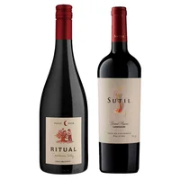 PACK DUO RITUAL SUTIL: Vino Ritual Pinot Noir 750cc + Vino Sutil Gran Reserva Carmenere 750cc
