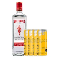 Pack Gin Beefeater 750cc + 4 Red Bull Yellow Tropical 250cc