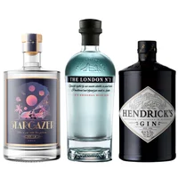 PACK GIN PREMIUM: 1x Stargazer Gin 700cc 42° alc. + 1x Gin Hendriks 700cc 41,4° alc. +1x The London Gin N°1 700cc 47° alc. 