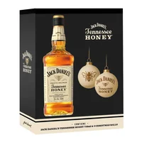 Pack Jack Daniel's Honey 750cc + 2 Esferas De Navidad