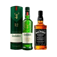 PACK JACK GLENFIDDICH: Whiskey Jack Daniels Old N7 750cc 40º alc. + Whisky Glenfiddich 12 años 750cc 40º alc.