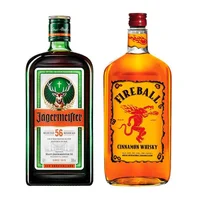 Pack Jager Fireball: Jagermeister 700cc + Fireball 750cc