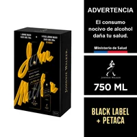 Pack Johnnie Walker Black Label 750 Ml. + Petaca 200 Ml.