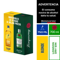 Pack Johnnie Walker Blonde 750ml. + Tanqueray London 700ml.