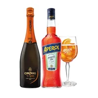 Pack Licor Aperol Spritz 750cc + Espumante Cinzano 750cc + Copa de Regalo
