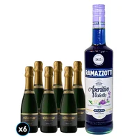 Pack Ramazzotti Viñamar: 6x Viñamar Charmat Brut Botella 375cc + Ramazzotti Violetto