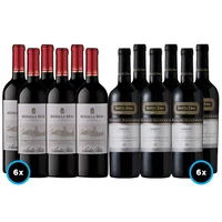 PACK SANTA EMA REAL: 6x Vino Medalla Real Gran Reserva Cabernet Sauvignon 750cc + 6x Vino Santa Ema Gran Reserva Merlot 750cc