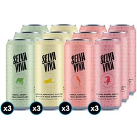 PACK SELVA VIVA N°1: 12 x Variedades Bebida Premium Selva Viva 310cc