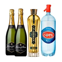 PACK SPRITZ PERFECTO (ST GERMAIN - FEDERICO DE ALVEAR): 1x Saint Germain Licor de Flores de Sauco 750cc + 2x Espumante Federico de Alvear Extra Brut 750cc + 1x Agua Soda Cotti 2 Litros
