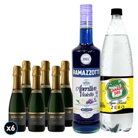 Pack Spritz Ramazzotti - Viñamar: 6x Viñamar Charmat Brut Botella 375cc + Agua Tónica Canada Dry Zero 1,5lt + Ramazzotti Violetto 700cc