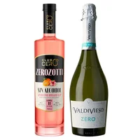 Pack Spritz Zerozotti sin Alcohol : Aperitivo Zerozotti Rosato 0,0° Sin Alcohol 750cc + Espumante Valdivieso Limited Zero 750cc 0,5°alc.