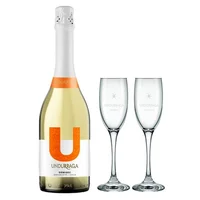 PACK UNDURRAGA U DEMI SEC + COPAS: 1x Espumante Undurraga U Demi Sec 750cc 12°alc + 2x Copas Undurraga 
