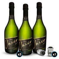 PACK ÚNICO: 3X Espumante Opera Único Brut 750cc + 1X Tapones Opera Único