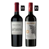 Pack Vino 3x Caliterra Reserva Merlot + 3x Estate Reserva Carmenere