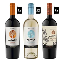 Pack Vino Aliwen: 2x Carmenere + 2x Sauvignon Blanc + 2x Aliwen Orgánico