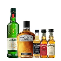 Pack Whiskey Gentleman Jack 750cc + Whisky Glenfiddich 12 Años 750cc+ 2x Miniaturas