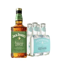 Pack Whiskey Jack Daniel´s Apple 750cc + 4x Agua Tónica Fentimans Light Tonic Water 200cc