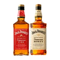 Pack Whiskey Jack Daniels Fire Botella 750cc + Whiskey Jack Daniels Honey Botella 750cc