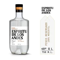 Pisco Espíritu de los Andes botella 750 cc