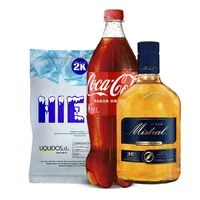 Pisco Mistral 35° 750cc + Coca Cola 1.5lt + Hielo 2kg