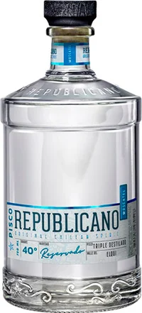 Pisco Republicano Moscatel Triple Destilado 40° 750cc
