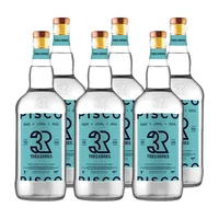 Pisco Tres Erres Transparente 40° 1L x6