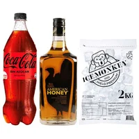 PROMO WILD TURKEY AMERICAN HONEY + BEBIDA ZERO 1500cc + HIELO: Whiskey American Honey Wild Turkey 750cc + Bebida Coca Cola Zero Azúcar 1.5 + Hielo Ice Monkey 2 kg.