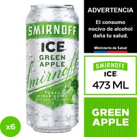 Smirnoff Ice Green Apple 6 X 473 Ml.