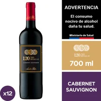 Vino 120 3 Medallas Cabernet Sauvignon 12 X 700 Ml.