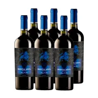 Vino Bestia Azul Reserva Carmenere Botella 750cc X6