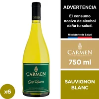 Vino Carmen Gran Reserva Sauvignon Blanc 6 X 750 Ml.