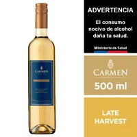 Vino Carmen Late Harvest Carmen Sauvignon Blanc- Semillón – Gewurztraminer 500 Ml.