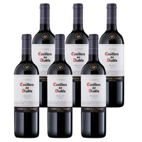 Vino Casillero Del Diablo Merlot Botella 750cc X6