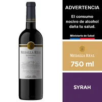 Vino Medalla Real Syrah Reserva 750 Ml.