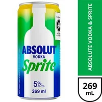 Vodka Absolut y Sprite Lata 5° 269 cc