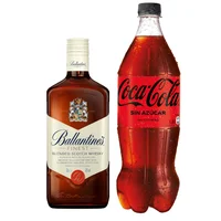 Whisky Ballantines 40° Botella 750cc + Coca Cola Zero Botella 1.5 Lts