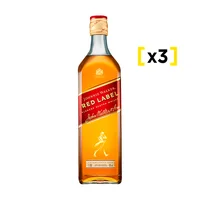 Whisky Johnnie Walker Rojo 1 Litro X3