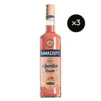 x3 Licor Aperitivo Ramazzotti Rosato 700cc