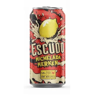 Cerveza Escudo michelada merkén lata 470 cc