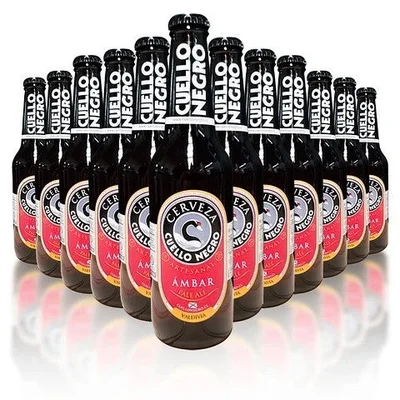 12x Cerveza Cuello Negro Ambar 5,8˚ - Botella 330cc
