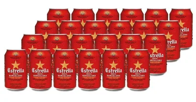24x Cerveza Estrella Damm en Latas de 330cc