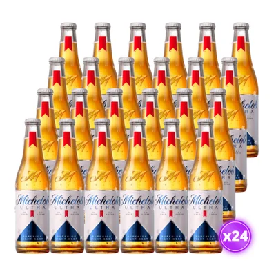 24x Cerveza Michelob Ultra - 4.2° Botellín 330 cc