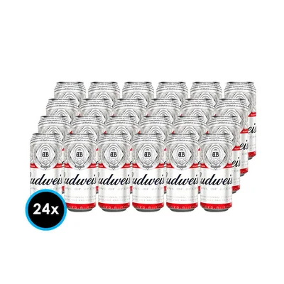 24x Cervezas Budweiser Lata 473cc