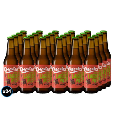 24x Cervezas Mestra Lager Pilsen Botella 330cc