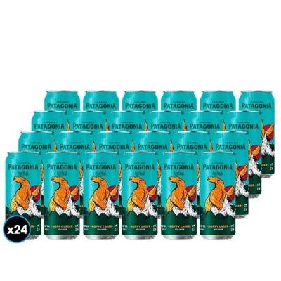 24x Cervezas Patagonia Hoppy Lager 470cc 4,8º alc.