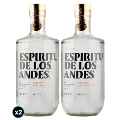 2x Pisco Espíritu de los Andes 750cc