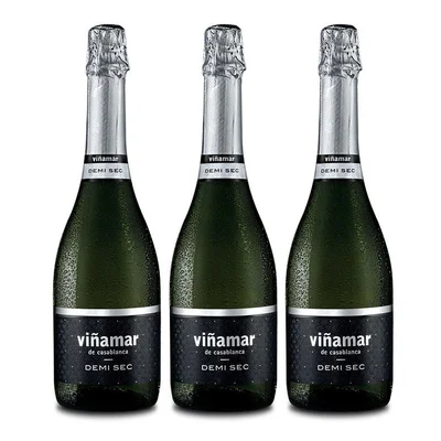 3x Espumante Viñamar Charmat Demi Sec 750cc