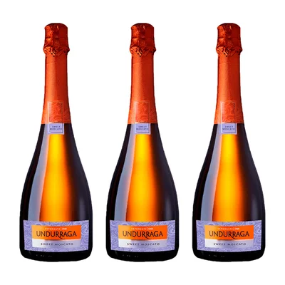 3x Espumantes Undurraga Sweet Moscato 750cc
